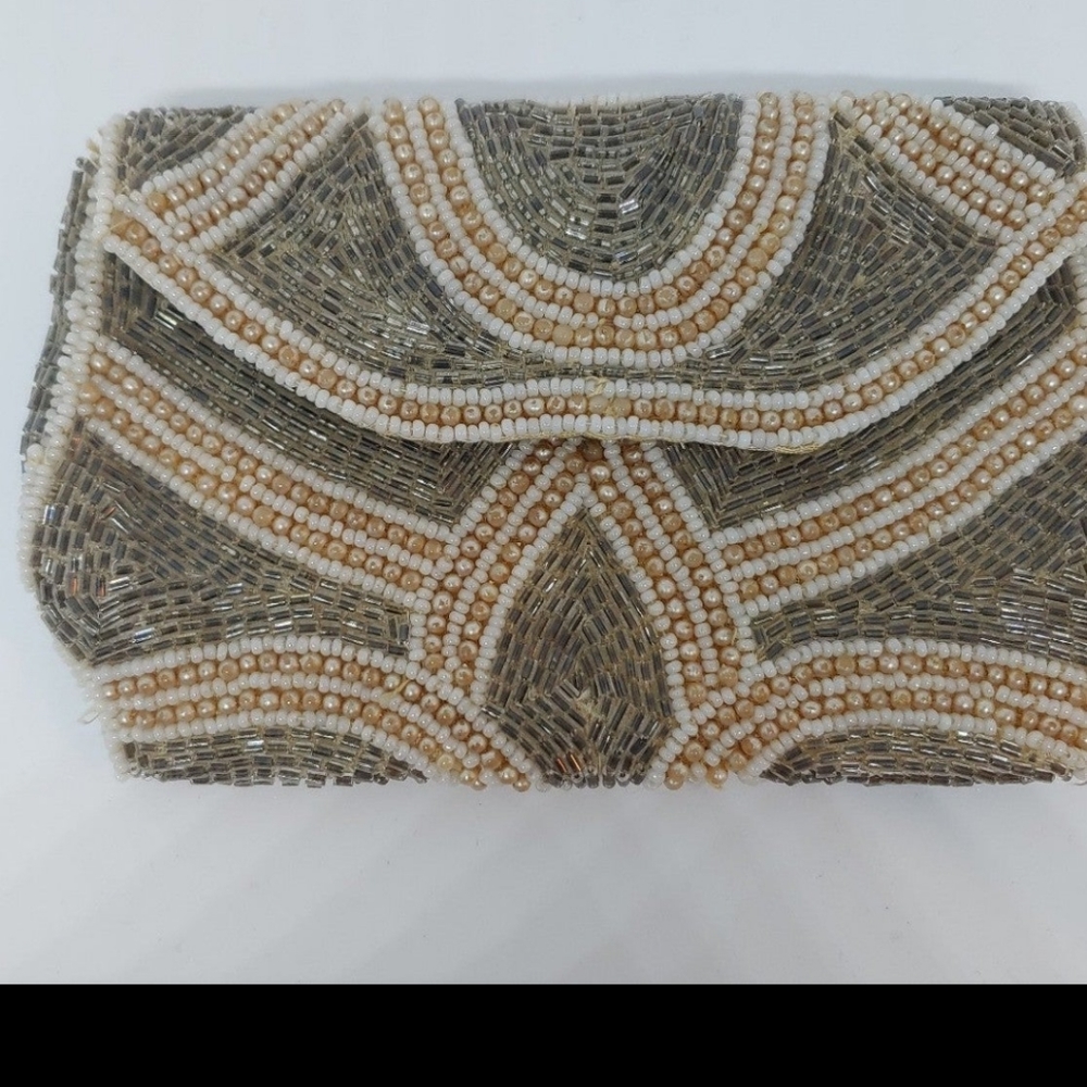 Vintage Beaded Purse with Belt Loop